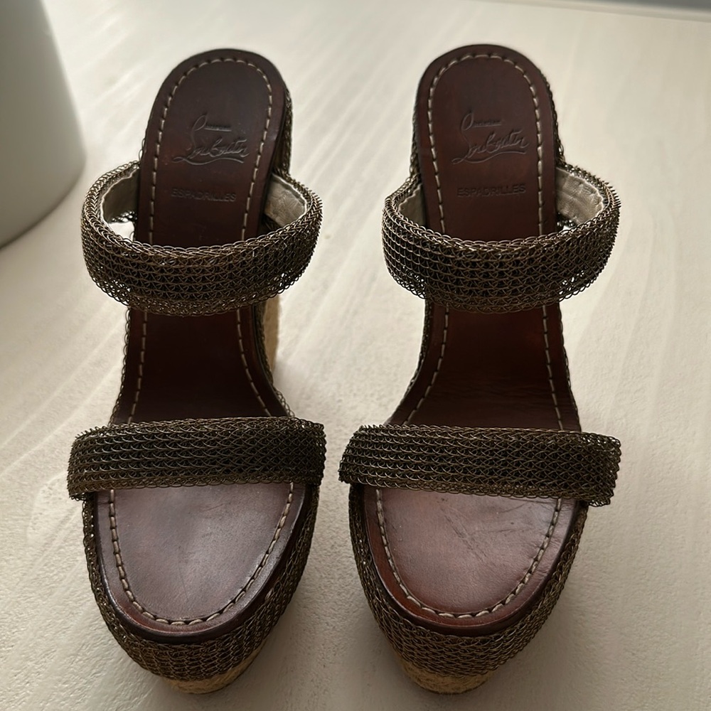 Christian Louboutin wedge sandles